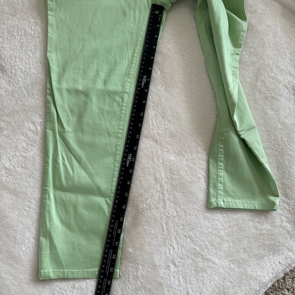 Celebrity Pink Lime Lt Neon Green Lightweight Crop Pants Jeans Size 28 Like New - Picture 7 of 7